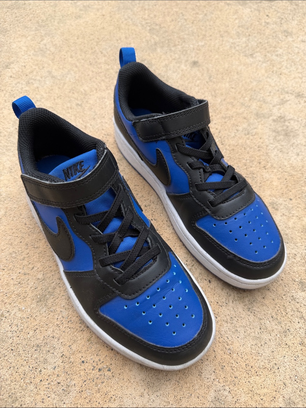 Nike Court Preschool Boys Borough Low Recraft Blue/Black Sneaker Size 2